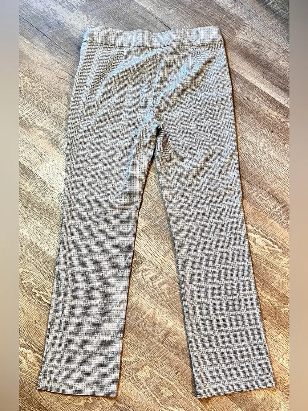 Maurices Stretch Plaid Pull-On Dress Pants Elastic Waist Straight Leg Reg